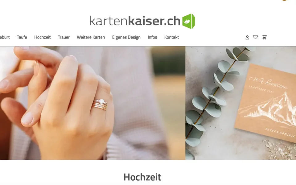 Kartenkaiser – E-Commerce / Personalisierte Druckprodukte